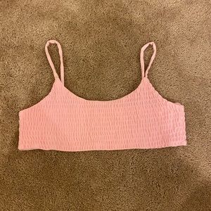 Smocked Pink Swimsuit Top